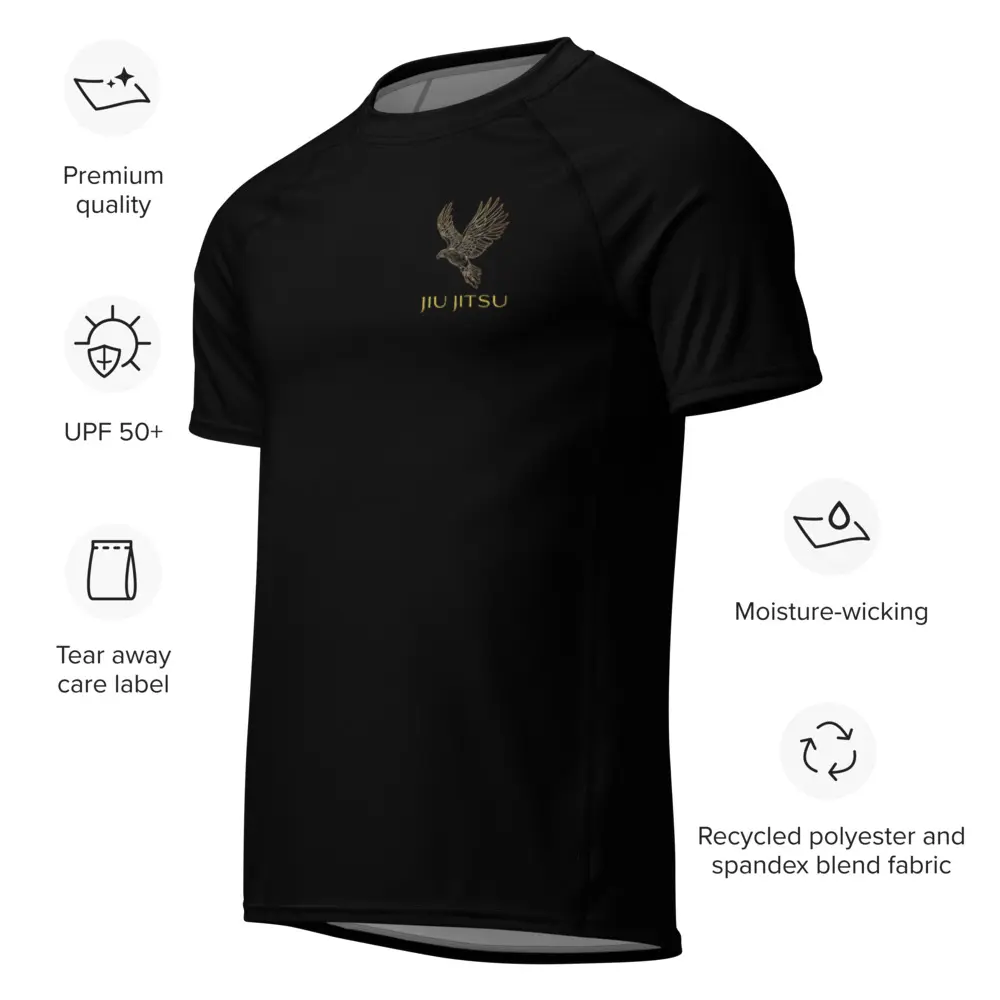 Eagle Animal Instinct Jiu-Jitsu Rash Guard for Adults – No-Gi BJJ, MMA, Grappling, Compression Shirt for Men & Women – Moisture-Wicking, Durable, Athletic Fit