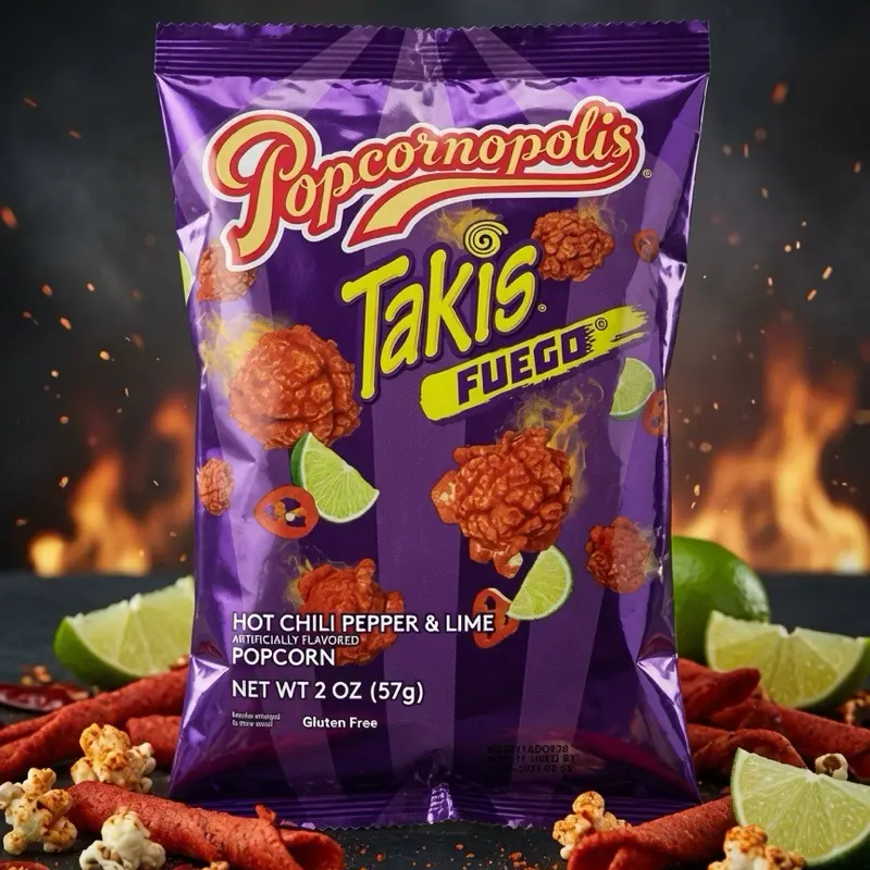 Takis Popcornopolus Snack (Spicy, Crunchy Corn Popcorn Snack for Casual Snacking)