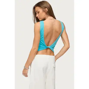 Rondah Twisted Backless Top