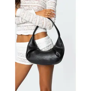 So Chic Faux Leather Shoulder Bag