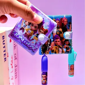 1/4PCS Kpop  Advanced Mini Diary notebook set, including ballpoint pen, easy to organize and record, notepad mini notebook, diary, K-pop Cartoon Fashion cute notebook, sketchbook,,bible study supplies,junk journal, suitable for daily writing use