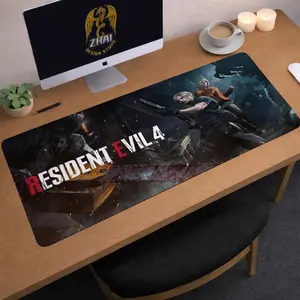 Resident Evil 4 Desk Mat Leon Scott Kennedy Mouse Pad Large Desk Pad Gaming Desk Decor