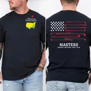 [ Sale Up To 50% ] Masters Golf Flag T Shirt | Bold Flag Graphic With Augusta National Course Elements And Vintage Golf Tournament Shirt| Trendy Graphic Gift Cotton Classic And Patriotic Golf Fan Aesthetic  7R