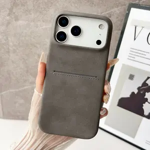 iPhone 17 Series Card Holder Case, PU Shockproof Cover Protector for iPhone 17 Pro Max/pro/air, Holds 2-3 Cards, Durable Protection Phone Guard Smartphone Accessories