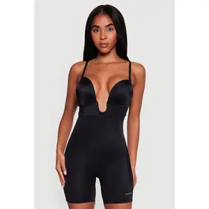 Plunge Mid Thigh Shapewear Bodysuit
