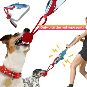 Interactive Dog Tug Toy, Tug of War Tough Squeaky Dog Rope Toys Teeth Cleaning, Conserve Dog's Energy and Strengthen Bond with Master for Outdoor & Indoor Playtime , Dog Toy for Small & Medium Dogs
