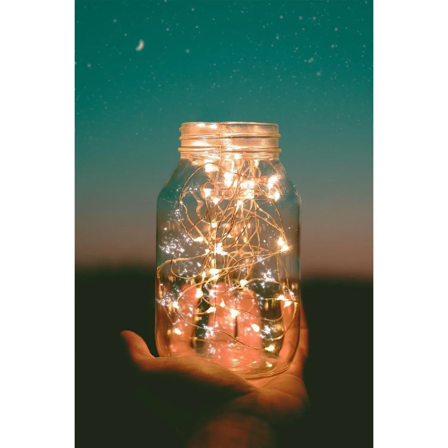 Perfect Holiday Mini Fairy String Lights Ambient Decorative Lighting Battery Included 20 LED Silver Copper Wire 6FT