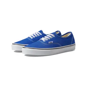 VANS Authentic Color Theory Dazzling Blue Heritage Low-Top Lace-Up Shoes with Sturdy Canvas Uppers & Iconic Rubber Waffle Outsoles