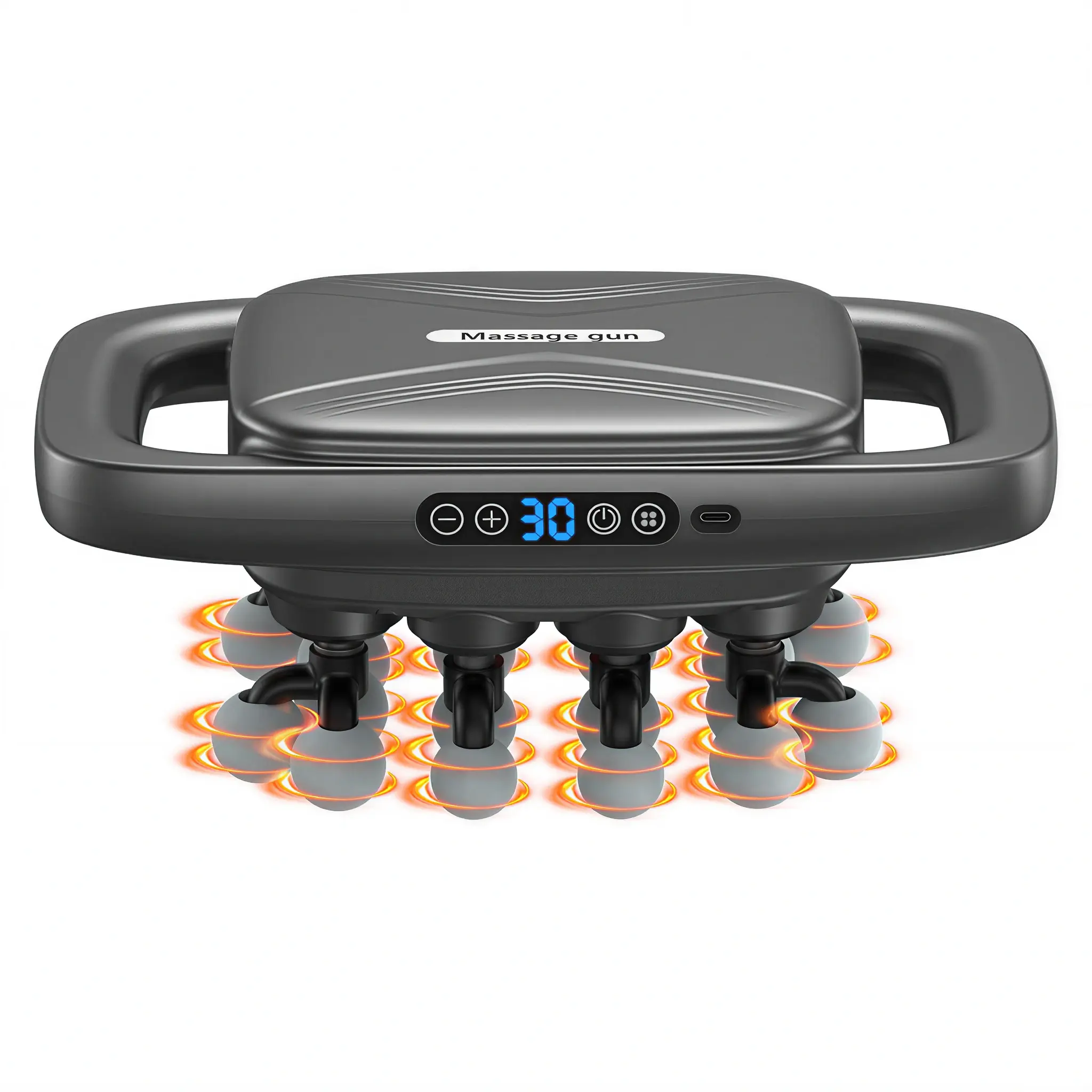 Deep Tissue Massage Gun with 20 Massage Heads, 30 Adjustable Speeds & 9 Massage Modes for Full Body Muscle Relief, Great Gift for Parents & Friends