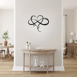 Buori Metal Infinity Heart Sign - Handmade Metal Wall Art - Couples Gift Idea - Love Gift - Tiktok Gifts