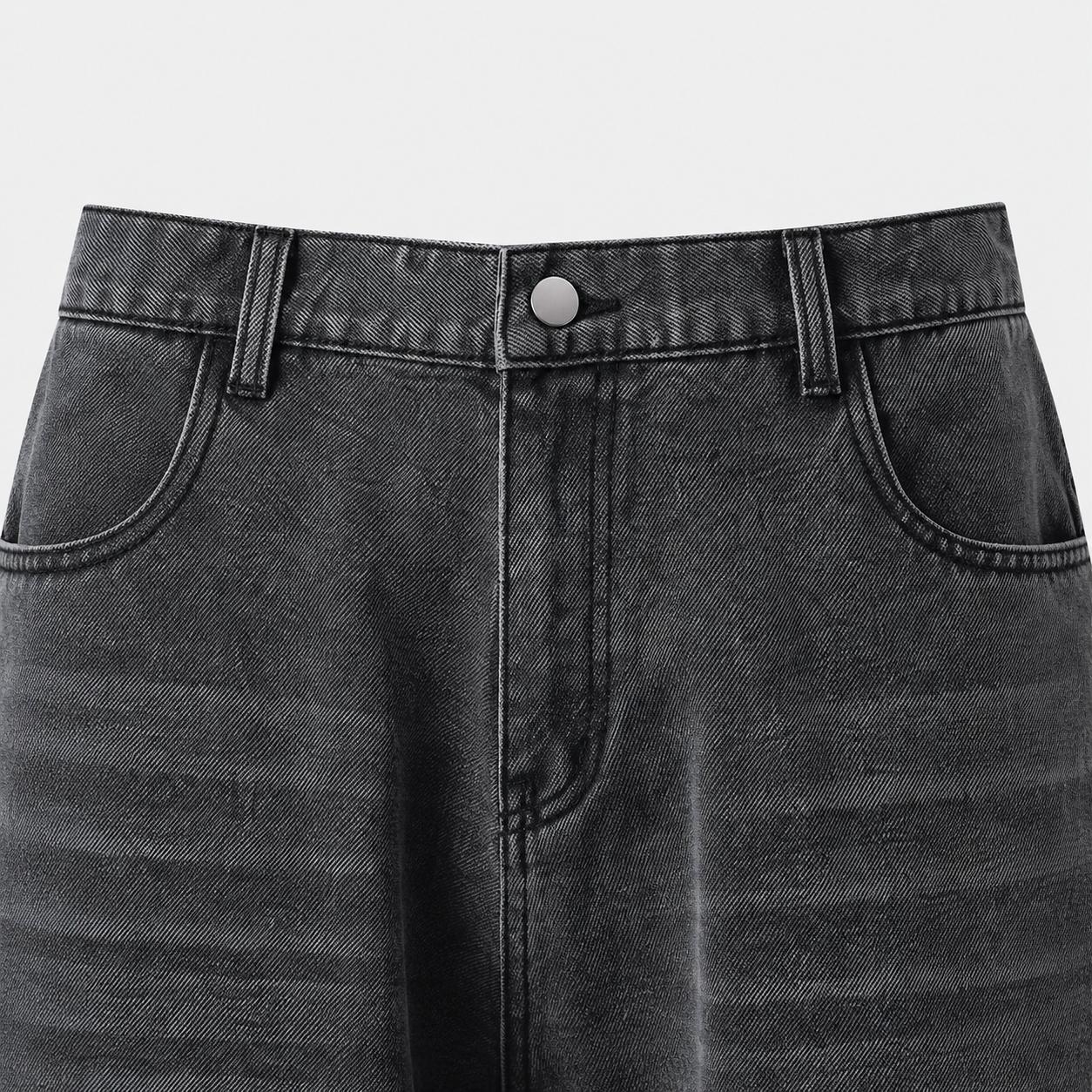 Baggy Wide Leg Jeans for Men and Women, Casual Fashion Streetwear Denim Pants, Low Rise Loose Fit Y2K Skater Jeans, Relaxed Straight Leg Urban Hip Hop Jeans with Pockets for Daily Wear, Vintage Grunge Style Denim Trousers Pants for US Outfits, Club Outfit