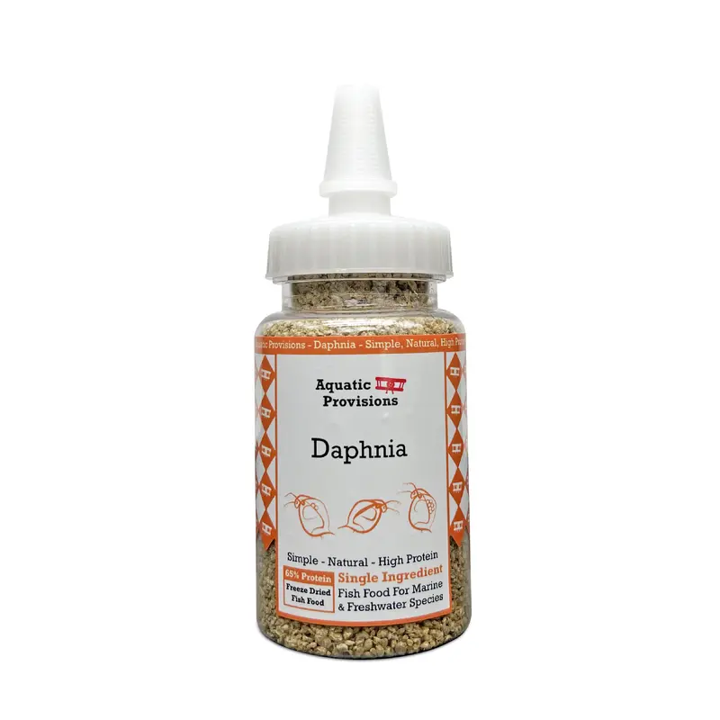 Daphnia Fish Food - Freeze Dried Single Ingredient Feed - High Protein - For Bettas and All Freshwater Community Aquarium Fish and Marine Fish