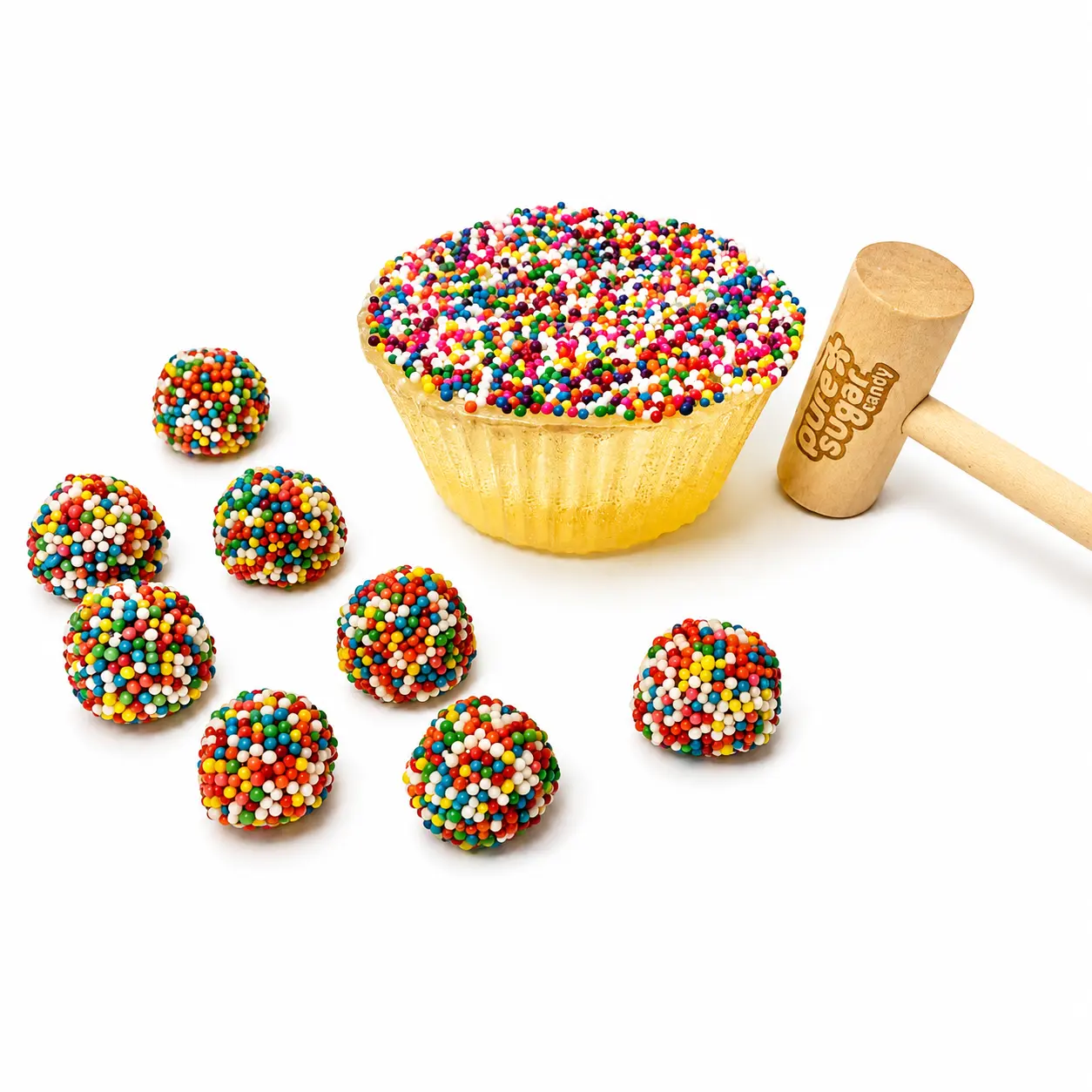 Hard Candy Dot Cake with Confetti Gummies Hard Candy Dot Cake with Confetti Gummies