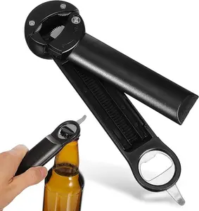 Retractable Jar Opener Stainless Steel Multifunctional Bottle and Can Opener Tool for Easy Lid Removal Seniors and Low Strength Users Kitchen Accessories