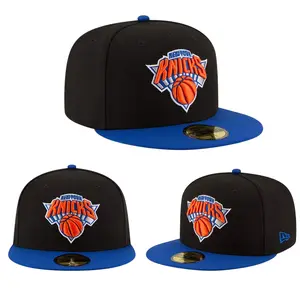 New York Knicks Black Blue Team Color Basic NBA New Era 9FIFTY Snapback Hat Unisex Streetwear Hats Collector Style Headwear for Baseball and Urban Fashion Lovers