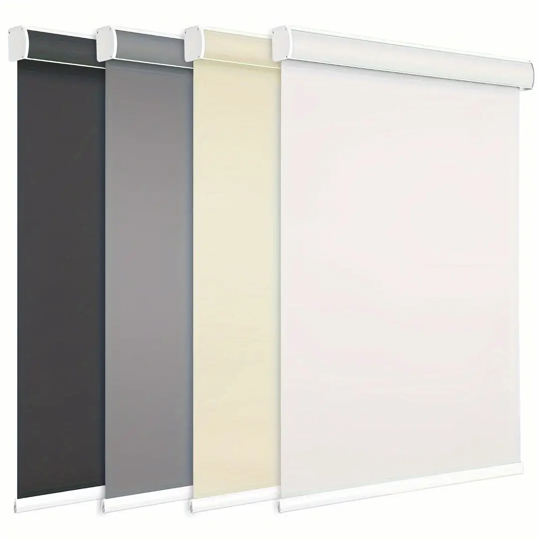 Cordless Roller Shades Blinds for Windows, 100% Blackout, Thermal Insulated Fabric, UV Protection, Blinds & Shades for Home and Office
