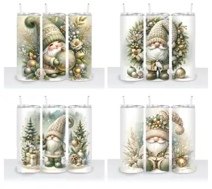 Sage Green Christmas Gnome Choice - 20oz Tumbler for Festive Drinks Bottle Drinkware   Xmas Tumbler