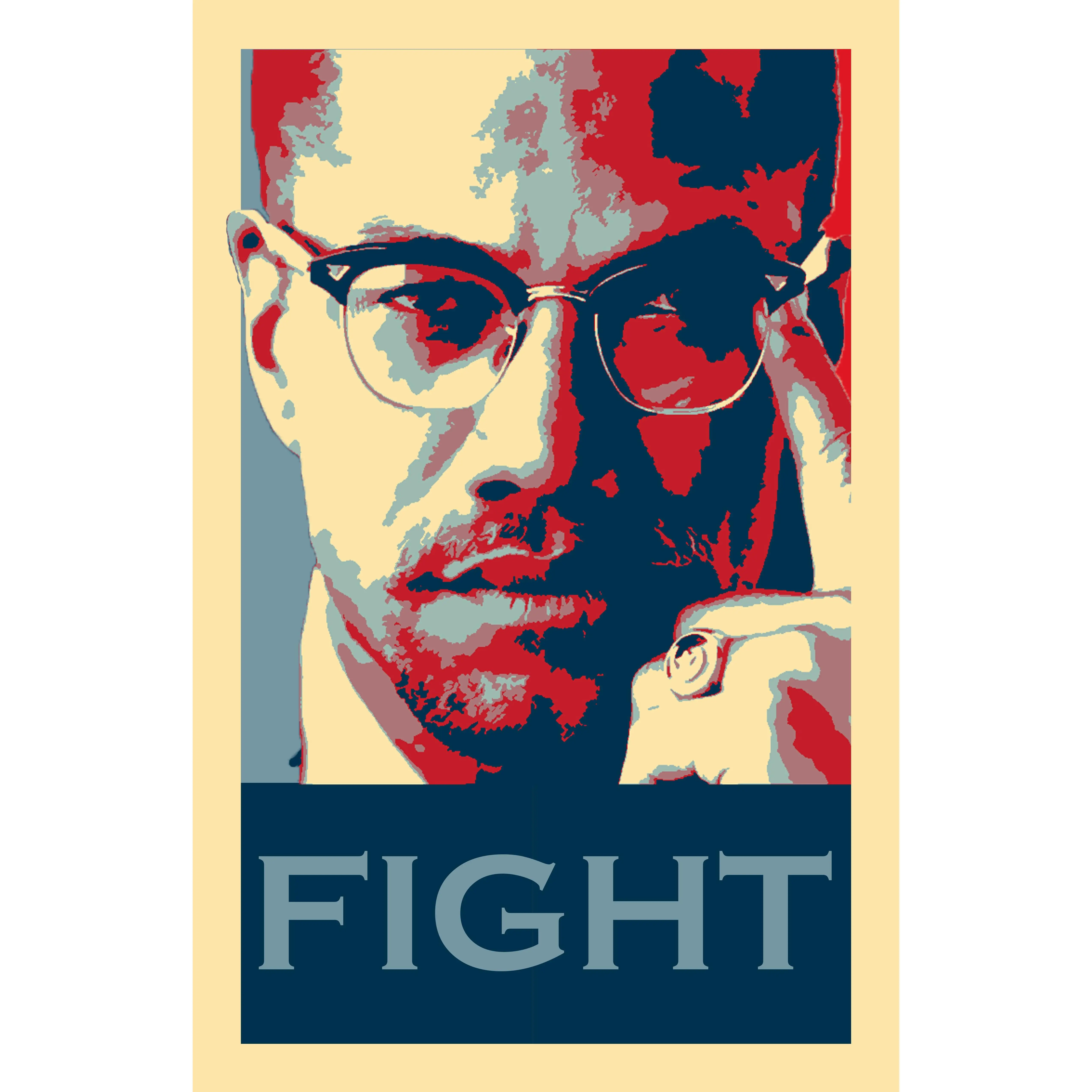Malcom X Hope Inspired Style Fight Poster 11x17