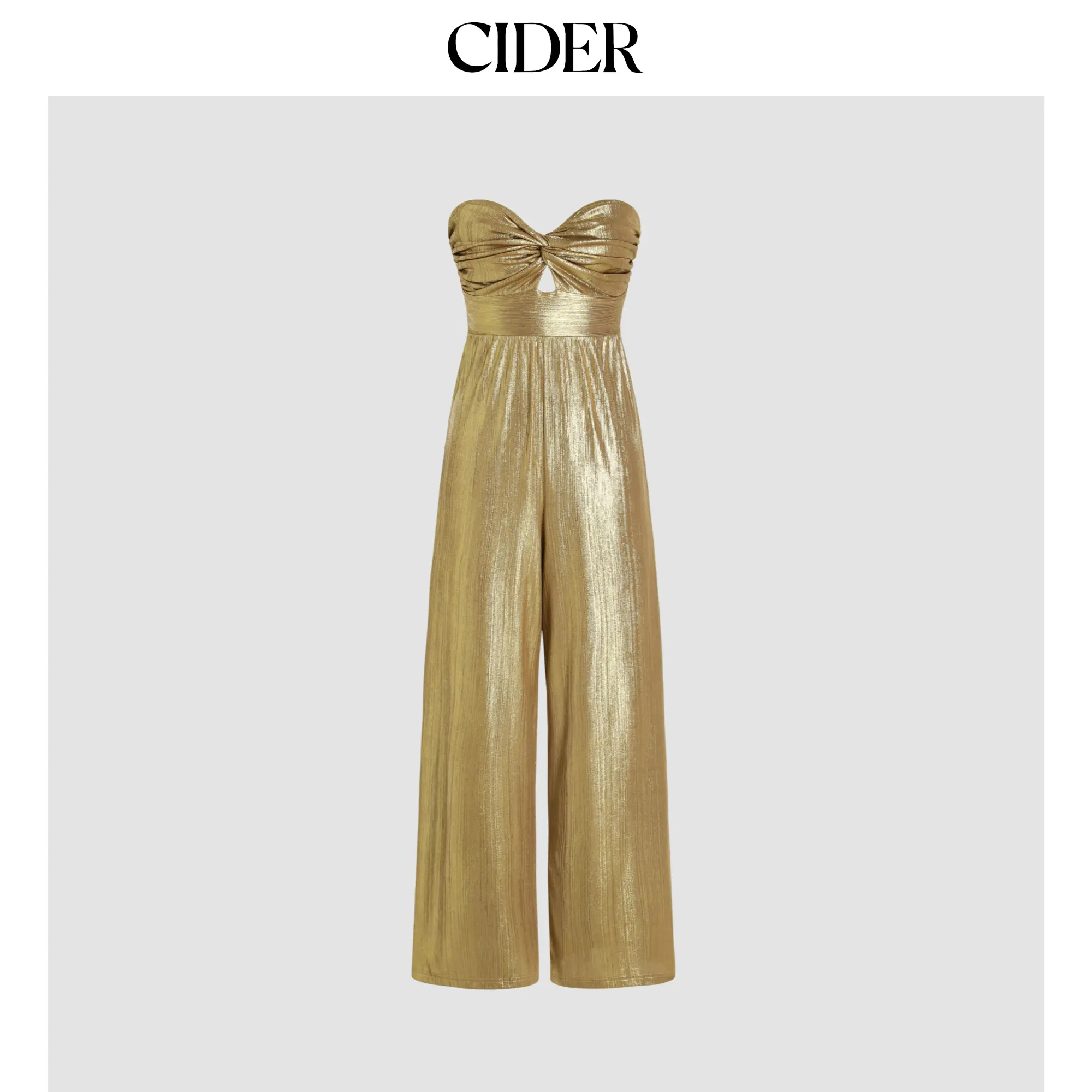 Cider Women's Metallic Twist Cut-Out Jumpsuit, Size 0-26