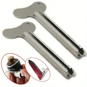 1pc Metal Toothpaste Dispenser - Bathroom Accessory - Easy to Use and Saves Time - Bathroom Organizer