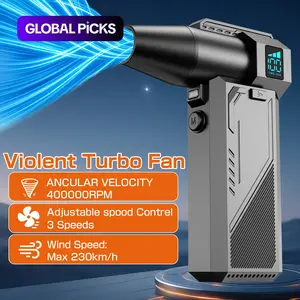 130000RPM High Speed Powerful Air Blower Violent Fan 3 Gears Speed Adjustable Handheld Turbo Jet Fan Rechargeable Air Blower With Brush Portable Cleaning Blower Tool Cleaning Air Blower Tool Snow Blowing #GLOBAL PICKS