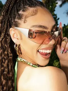 Unisex D-Shaped Trendy Casual Sunglasses, Y2K Style UV Protection, PC Frame, Perfect for Daily Wear, Parties, Beach, Holiday Gifts