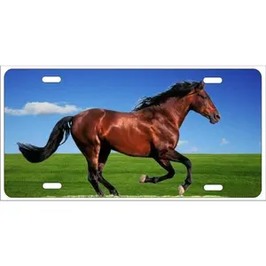 Brown Horse Mustang Personalized Novelty Front License Plate custom Decorative vanity car tag