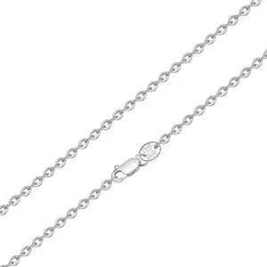 S925 Sterling Silver Cable Chain Necklace, 1.65MM Dainty Adjustable Chain for Men & Women with Durable Lobster Clasp, 18'' & 20'' for Daily