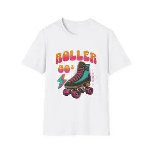 Retro 80s Roller Skating T-Shirt, Vintage 80s Tee, Unisex Graphic Shirt, Summer Party Outfit, Skate Style Apparel, Gift for Skate Lovers