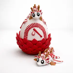 Dragon Egg Baseball Collectible Desk Decor Sports Fantasy Unique Room Decor Gamer Desk Accessories for Boys Kids Teens Men Baseball Fans Home Office Display Birthday Christmas Holiday Gift Idea