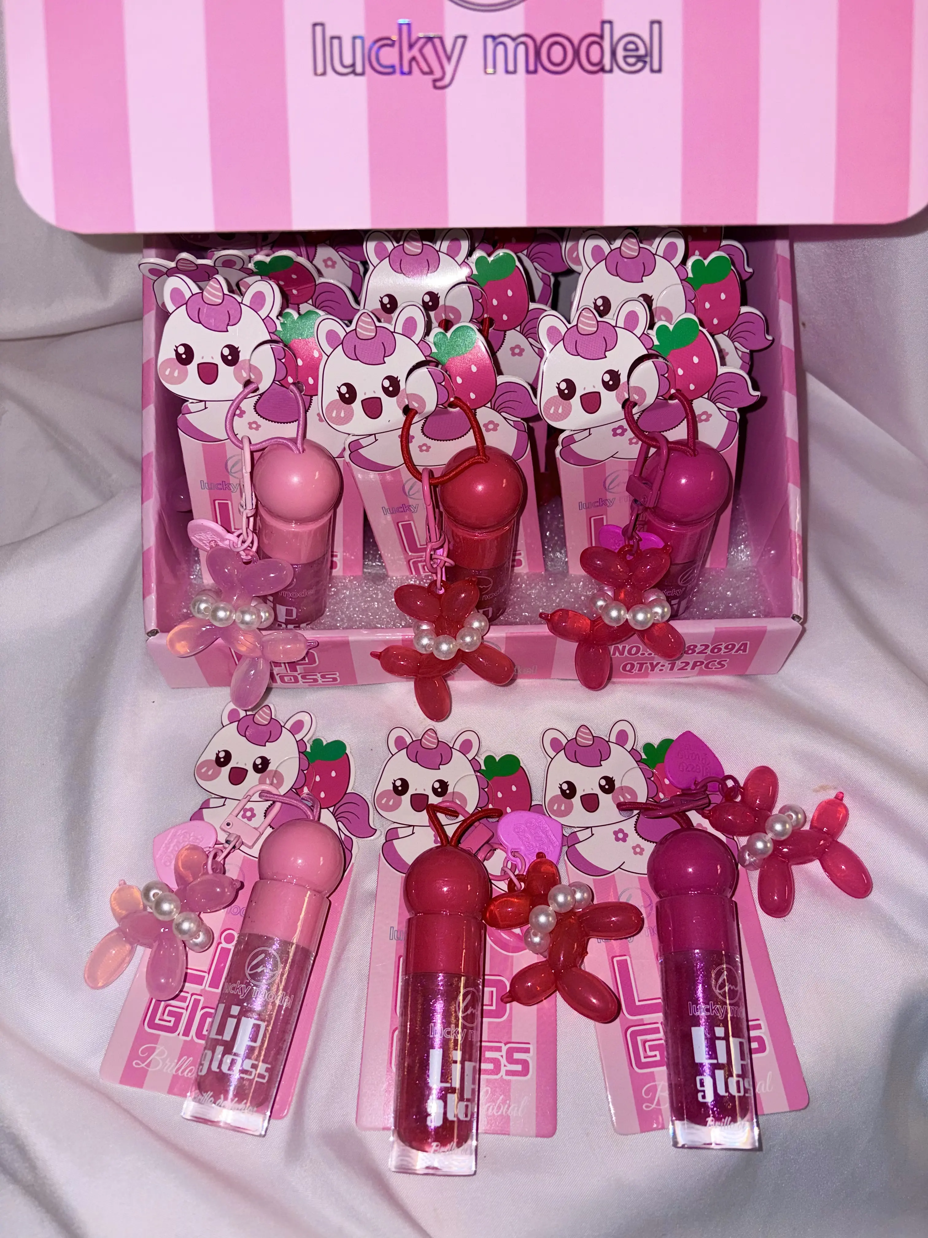 Lip Gloss Dog Keychain