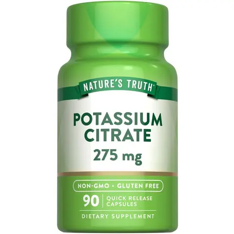 Nature's Truth Potassium Citrate 275 mg - 90 Quick Release Capsules - Non-GMO & Gluten Free