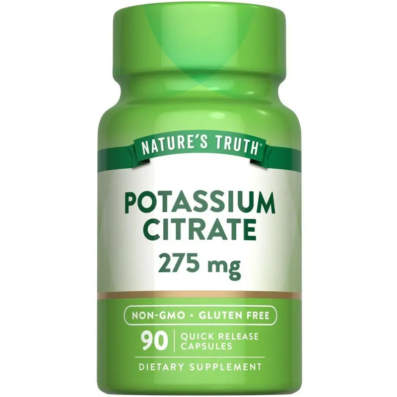 Nature's Truth Potassium Citrate 275 mg - 90 Quick Release Capsules - Non-GMO & Gluten Free