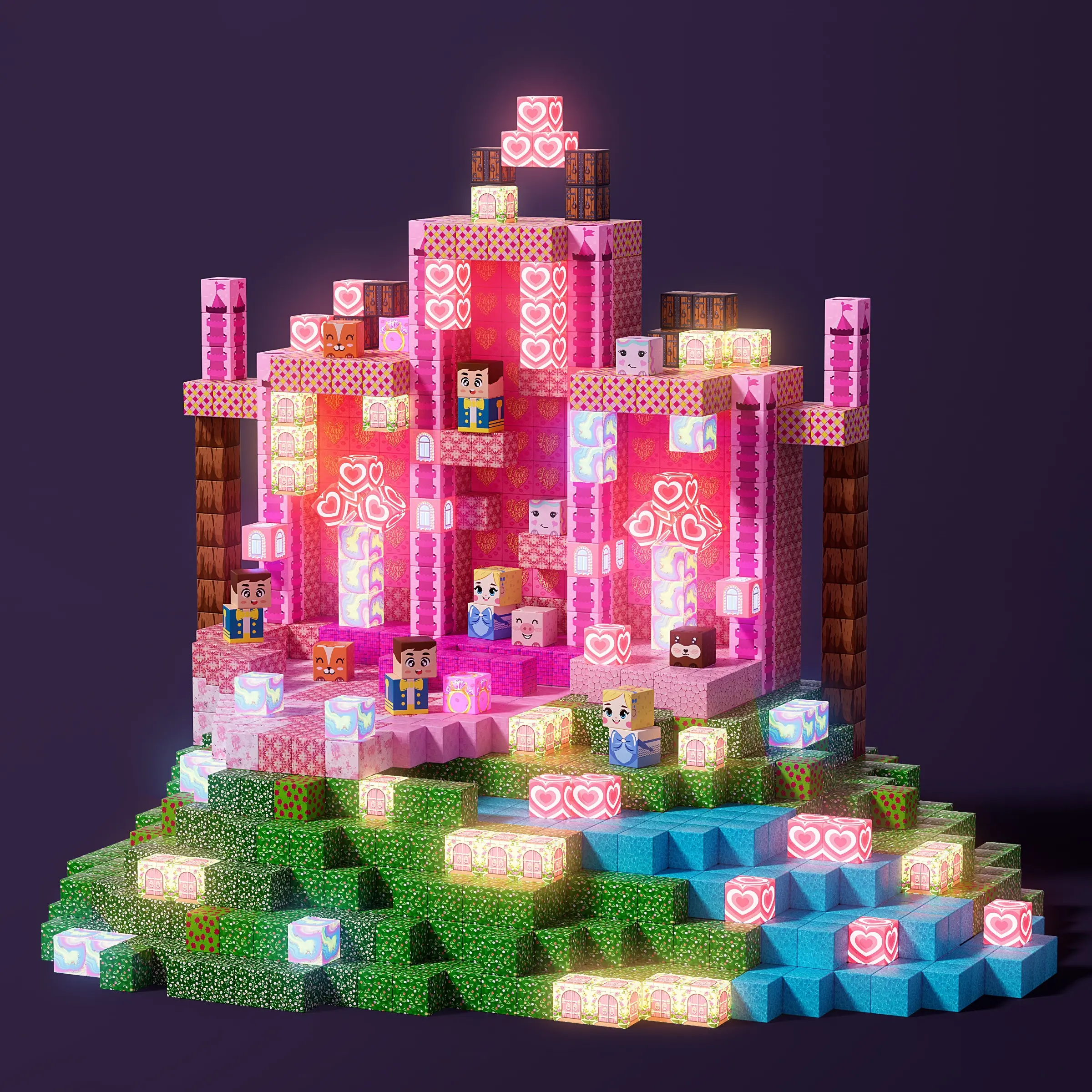 200/150/100PCS Light-Up MagneticTiles Castle Building Blocks Set | STEM Montessori Glow in Dark Toys for Kids Ages 3-5 4-8 | 3D Creative Construction Learning Toys | Birthday Christmas Gifts for Boys Girls.