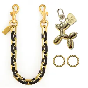 Vintage Bag Strap Extender Chain, Mixed Color Personality Bag Chain, Handbag Wallet Belt Clip, Jeans Chain Pendant, Decorative Chain
