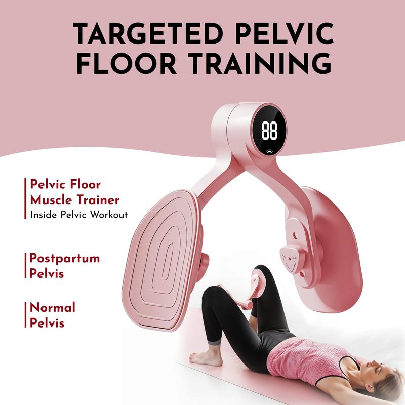 Pelvic Floor Muscle Training and Repair Device - Thigh Master 2026 Upgraded,Inner Thigh Exerciser,Pelvic Floor Exercise Devices, Kegel Exerciser for Women and Man - 3 Strength Levels and LED Counting Display