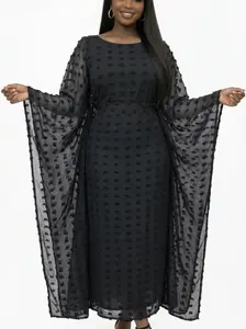 DORIS Timeless Elegance Dot Chiffon Fabric... Bubu Gown