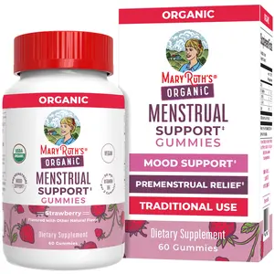 MaryRuth's Organic Menstrual Support Gummies - For Relief Of Common Symptoms of Premenstrual Syndrome - USDA Organic - Non-GMO - Vegan - 30 Servings
