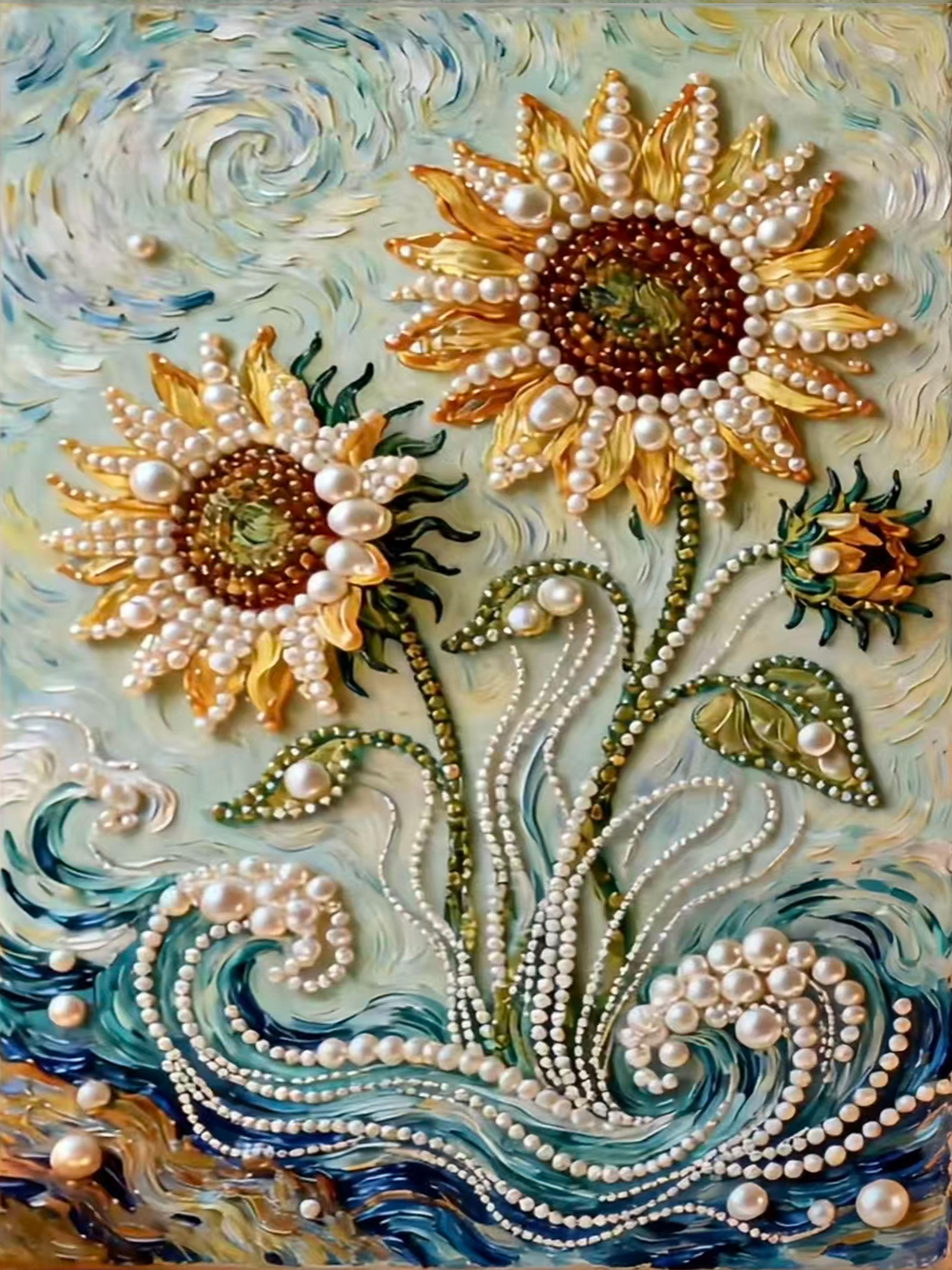Shining Pearl DIY Art Painting - Easy for beginners, a exquisite handcrafted light luxury choice, elegant finished piece that brings artistic flair to your home space
