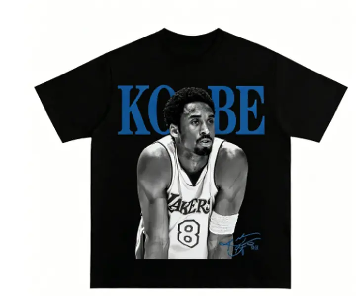 "Forever Mamba" Kobe Bryant 8 Jersey Design - Cotton Fan Tee with Signature Detail