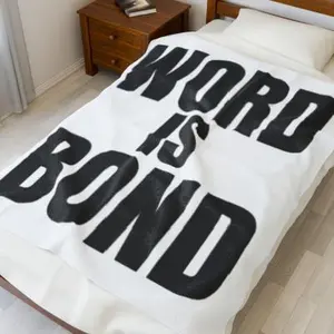 WORD IS BOND Plush Throw Blanket – Bold Statement Bedding
