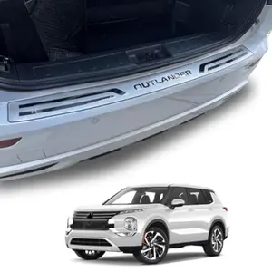Car Accessories For Mitsubishi Outlander 2022 2023 2024 Rear Bumper Protector Guard Stainless Steel 1pcs Car Stickers Trim Auto Parts Cover Car Styling Kick Plate Protector