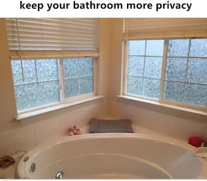 RockRose Cut Glass Anti-UV Privacy Window Film Decor Decorative Sticker Waterproof Door Nature Translucent Ornaments