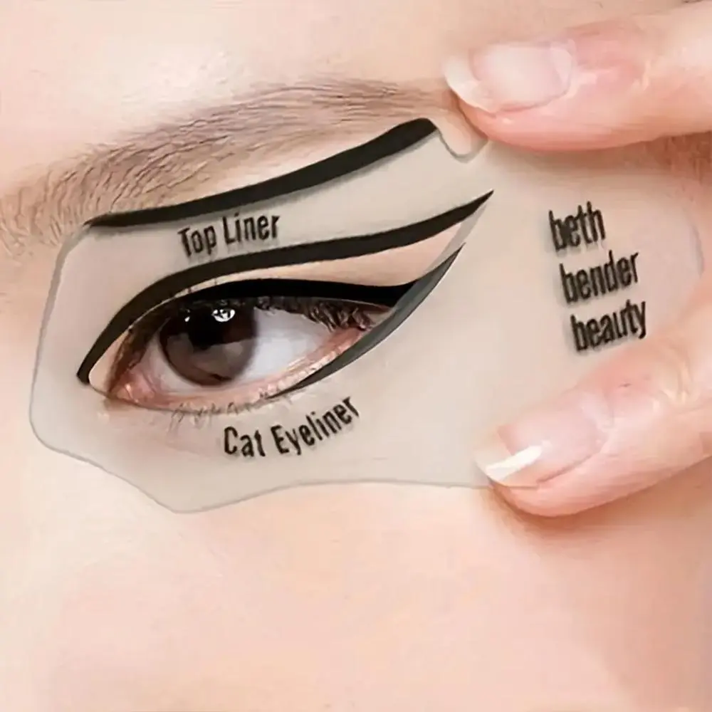 Eyeliner Auxiliary Tool, Eyeliner Stencil, Eyeliner Card, Smokey Eyes Template, Durable Eye Makeup Tool for Beginners, Makeup Accessories, Cosmetic