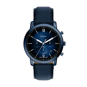 Fossil Men's Neutra Chronograph Navy Leather Watch