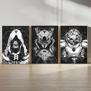 Destiny Game Poster Wall Art Sci Fi Space Decor Modern Home Decor Print for Gaming Room Aesthetic