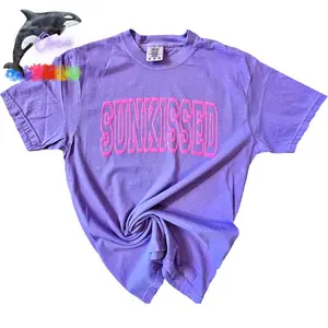 Orca ~ "SUNKISSED" Puff Unisex T-shirts ~ Comfort Colors ~ Summer Summer Tops, Comfort Top for Everyday Wear