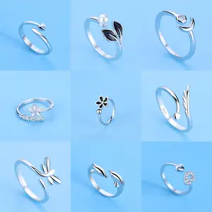 925 Sterling Silver Ring AAA Zircon Adjustable Simplicity Fashion Exquisite Women Jewelry Accessories Wedding Party Gift