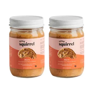 Crunchy Date Peanut Butter (2 JARS) - Organic Ingredients, US Made, Refined Sugar Free, Seed Oil-Free, Real Sweetness from Dates