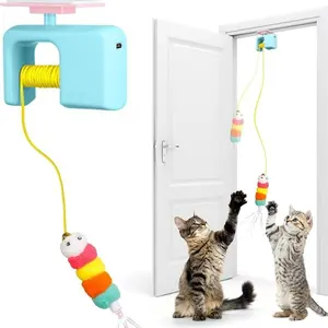 Automatic Indoor Cat Toy, Door-Hanging Pet Activator, Self-Entertaining Stress Relief Ball, Energy-Consuming Electric Interactive Toy